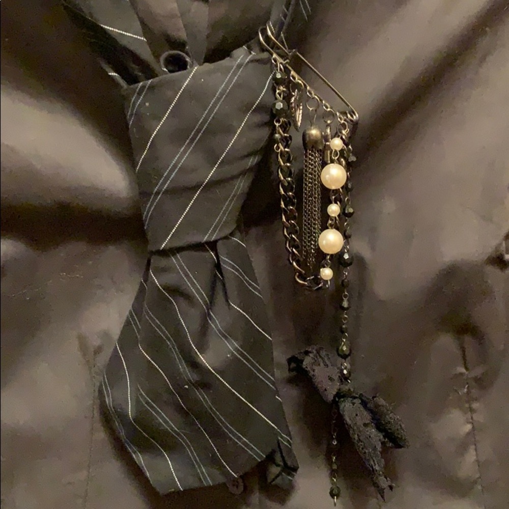 Rinascimento Stretch Button Down Embellished Shirt - image 3